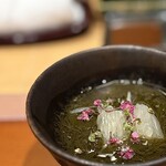 串揚げ料理 かわた - 細海蘊と水晶文旦の三杯酢和え