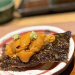 串揚げ料理 かわた - 海苔と馬糞雲丹