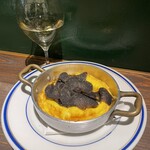神楽坂ワイン食堂 ビストロ　Entraide - 白子とトリュフのオープンオムレツ