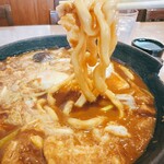 信州そば三城 - グルテンが効いた角太麺。
