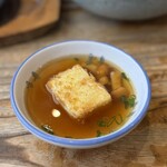 かつ吉 野庵 - セットの揚げ出し豆腐