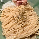 オカモトモノガタリ - 料理写真:和え麺@300円  100円の値上げは凄いけど食べずにはいられない。山椒の香りがたまらん。残った煮干しスープと一緒に頬張ると多幸感