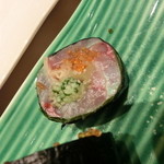 築地寿司清 - アジの海苔巻