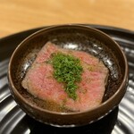 日本料理 一会 - 岩手牛の蒸し焼きの酢の物