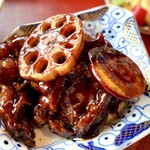 中華料理 口福 - ◎本日のオススメ／10月のある日、W定食の糖醋鶏