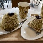 信州里の菓工房 - できたてモンブラン(左)、さとのかモンブラン(右)