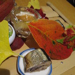 御料理 樋渡 - 八寸の右半分