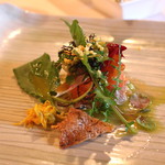 Hermitage de Tamura - ノルウェーサーモンのマリネ、サラダ仕立て　(2014/11)