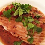 2014.11.23.  北海道産カスベのムニエル 焦がしバターとパプリカ ポルト酒のソース トリュフ風味』