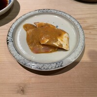 千成寿司 - 鯛の雲丹醤油掛け◯