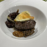 ピッツェリア エ オステリア パドリーノ - Antipasto freddo
      福島県会津産の馬肉のタルタル クレマバルサミコローマの野菜フンタレッラと共に