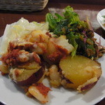 下野農園 - 2014.11)サラダバーで選んだお皿１