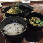 下野農園 - 2014.11)ご飯と味噌汁がまたおいしい。しかもお代わり可