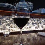 下野農園 - 2014.11)cocoファームの赤ワイン（グラス、８００円）