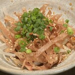 鳥善 鳥ふじ - 炙り鶏皮ポン酢