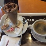 COSTA COFFE - フェスティバルブラウニーキャラメルラテとホットアメリカーノ