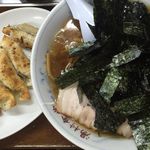 湯村食堂 - チャーシューのりラーメン&餃子