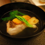 日本料理 晴山 - 甘鯛と自家製からすみのお椀