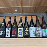 鮨元 - ドリンク写真:季節の日本酒を常時10種程度品揃え