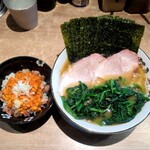 ラーメン 野良裏家 - 野良裏家B1,300円＋生ほうれん草200円+半たまごまぶしごはん300円