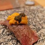 鮨 赫 sushi aka Tokyo - 【ウニクとキャビア】贅を尽した組合せ。