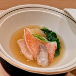 鮨 赫 sushi aka Tokyo - 【キンキ煮】名前似てるけどキンキは金目より高級よ。皮と身の間の脂が美味しい