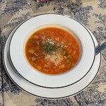 ブラッスリー ジョーゾー - スープ　常総市のお野菜のトマトスープ