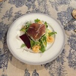 ブラッスリー ジョーゾー - 前菜　小エビと生ハム