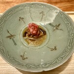 虎白 - 原木椎茸 ゴルゴンゾーラブルーチーズ ヒレたたき肉
