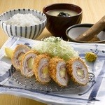 Tonkatsu Washoku Musashi Souhonten - チーズチキンカツ定食