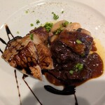 LA TABLE DE YAMASAKI - 奥地ほうぼく豚の2種の仕立て（シンプルローストと赤ワイン煮込み）