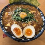 辻田家 - ガチ盛り汁なし麻婆麺1280円に味玉トッピング
