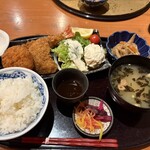 本気家 源天 - ミックスフライ定食