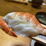 暁寿司 - 海老の握り①