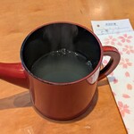 増田屋 - 伝票と一緒に蕎麦湯