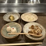 鉄板料理 らくだ - 小皿4品