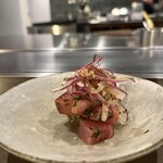 鉄板料理 らくだ - 北海道天然ぶり　ニラ醤油和え