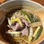 手打ちそばと朝宮茶の店 黒田園 - 鴨肉もたくさん