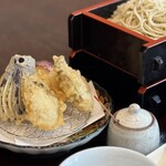 鵠沼海岸 蕎麦兄 - 牡蠣天せいろ