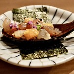 弥之助 - 海鮮タルタル(お通し)