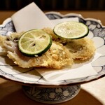 弥之助 - 弥之助アジフライ 酢橘とポン酢で