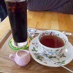 グリーン - セットのアイスコーヒーと紅茶