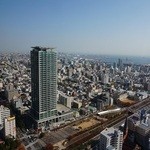 珈琲屋OB - 神戸の東（海側）　３６Ｆから。　大阪・南港のビルが、見えますよ。