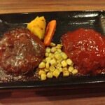 ハンバーグ・ステーキ&J - Ｗハンバーグ