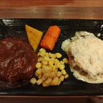 ハンバーグ・ステーキ&J - Ｗハンバーグ