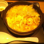 デニーズ - サニーサイドアップモーニング トースト ドリンクバー付 ＆ チョコプリンパルフェ～選べるソース ＆ 海老とハーブ鶏のスープごはん