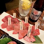 一頭買焼肉 玄 - 6種盛り合わせ(2人前）　