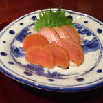 Nodaiwa - 「カラスミ」初めは塩辛いと思いましたが食べるうちに 旨味がジワジワ。珍味と言われる訳です。