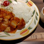 洋食 金宝堂 - とんてきプレート　スープ付