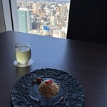 名古屋プリンスホテル スカイタワー - 今年3月利用時のウェルカムプレートのモンブラン